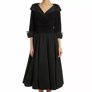 Eliza J Retro 1950s Swing A-Line Dress Black 6